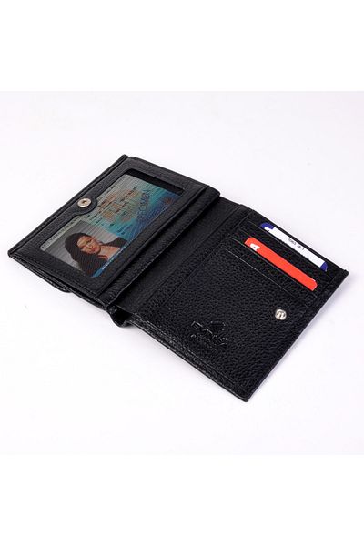 Eminsa Black Genuine Leather Women's Wallet