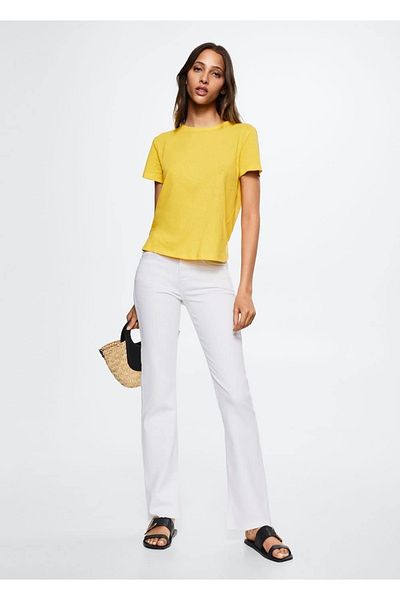 MANGO Woman Tricou amestecat in bumbac