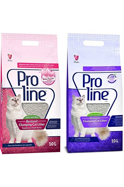 Proline Proline-Kedi Kumu-Bebek Pudrası Kokulu + Lavanta Kokulu- 10 Lt X 2 Adet