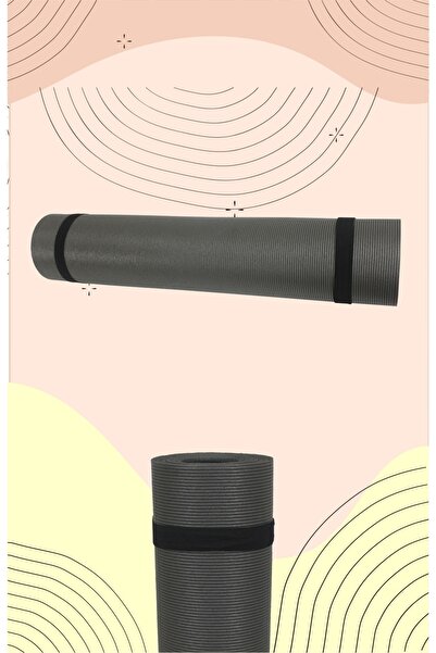 FoamStore 180x60 Antrasit Çizgili Plates Yoga Matı 5mm