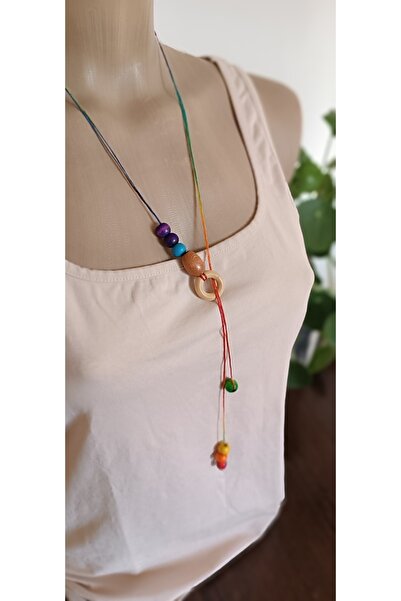 ÇAKRA قلادة بلون شقرا بتصميم عرقي وبوهيمي