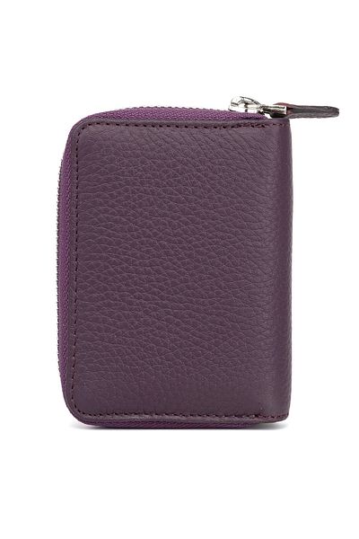 Sevinç Çanta Zippered Genuine Leather Card Holder Wallet