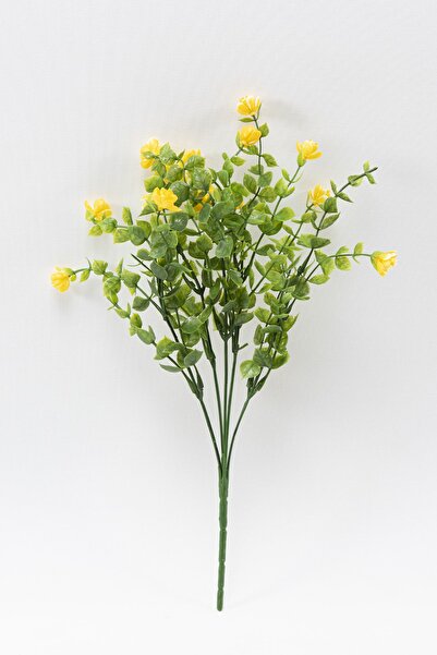 YAPAY ÇİÇEKÇİNİZ Sarı Renkli Yapay Dekor Yeşillik Demeti