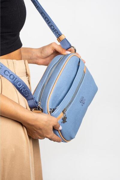 ImPolo Geantă de umăr pentru femei Esta Blue Dimensiune 21x27