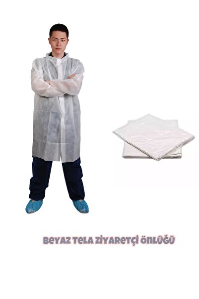 Özkan Ambalaj Temizlik Kullan At Hijyenik Beyaz Tela Ziyaretçi Önlüğü 1 Adet