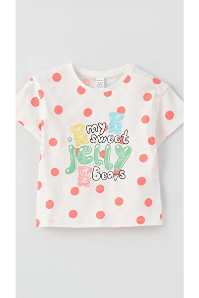 LC Waikiki Crew Neck Printed Baby Girl T-Shirt
