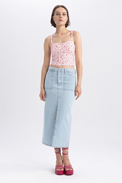 DeFacto Kargo Fit %100 Pamuk Maxi Jean Etek A9385ax23hs
