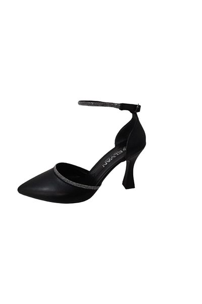Elvan pantofi de seară cu toc elegant, cu piatră neagră, pentru femei