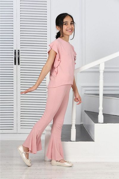 SARE TEKSTİL Girl's Tights and Pleated Set