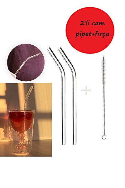 Duffa Şeffaf 2'li Eğik Cam Pipet Temizleme Fırçası , Isıya Dayanıklı Pipet Ve...