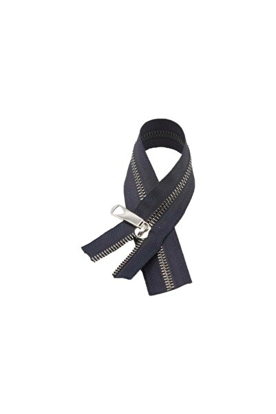 The Fabric Yarn سحاب أزرق كحلي فضي 40 سم