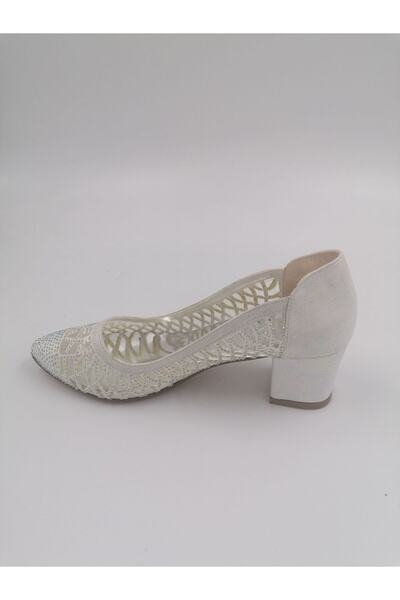 SOLMAZ DAMLA SEDEF LASER STONE HEELED EVENING SHOES