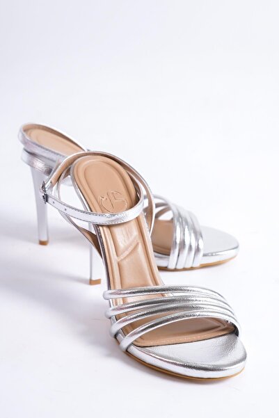 Modabuymus Pantofi de seara cu toc cu platforma cu mai multe bretele argintii Havana