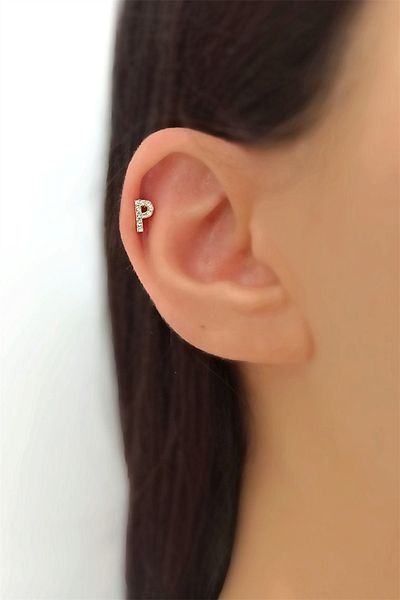 Çlk Accessories ثقب حرف الذهب - P HarfPiercing