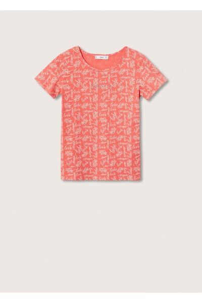 MANGO Woman Μπλουζάκι με κεντημένο λογότυπο