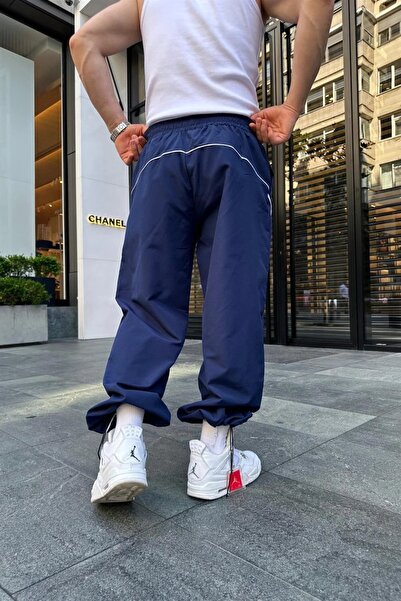 weywot Adjustable Leg Piping Detail Parachute Trousers