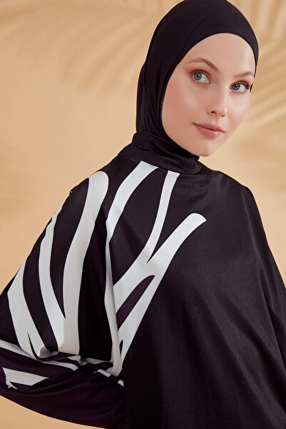 Marina Siyah Tam Kapalı Tesettür Mayo M2308