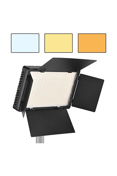 FototekFotograf 800 Led Pro Led-800 Video Işık Panelli Kamera Işığı Youtube Video Işık iki adet Batarya + 2M Ayak