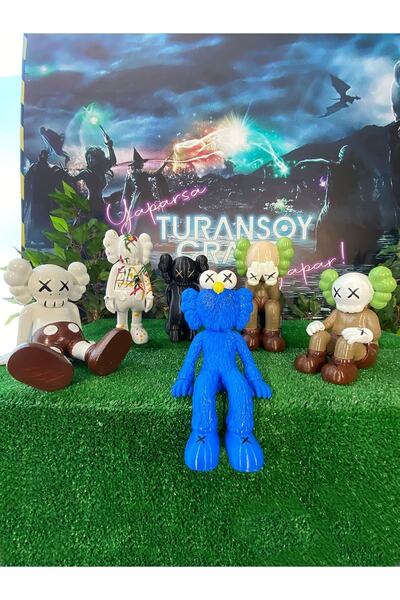 TuransoyCraft Kaws Collection 6'lı Set Boyalı Figür Seti 20 Cm Boylarında