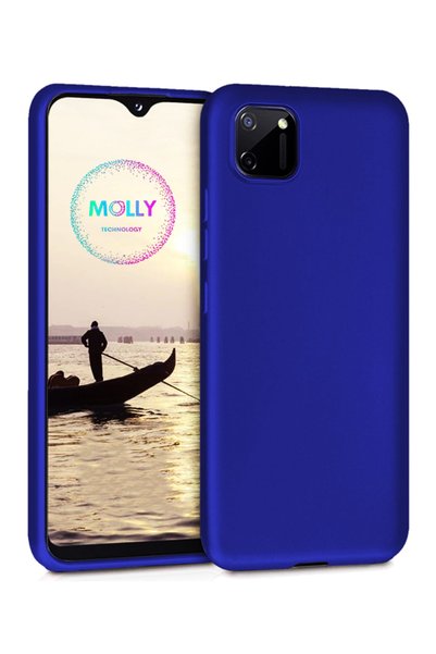Molly Technology حافظة سيليكون زرقاء غير لامعة لهاتف Realme C11