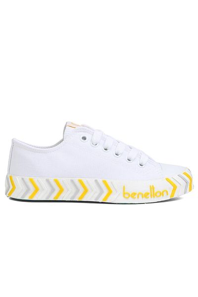 Benetton ® | BN-90624-White Sari- Pantofi sport pentru femei