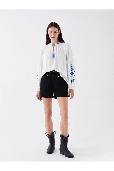 LC Waikiki Pantaloni scurti de damă, confortabili, cu talie elastică