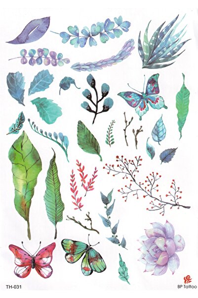 BP Tattoo Neon Renkli Karışık Çoklu Geçici Dövme