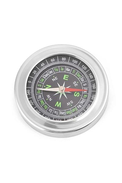 SEDEF SİLVER Large Size Stainless Steel Military Magnetic Feng Shui Travel Compass