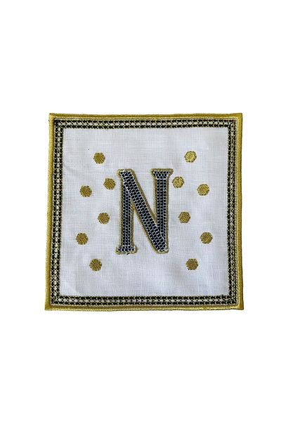 ge living Tiled Margot ́N ́ Letter Cocktail Napkin (1 Piece)