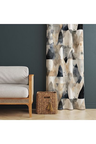 MUN HOME Ψηφιακή τυπωμένη κουρτίνα φόντου Μονό φτερό 140 X 260 cm άκρη διπλωμένη ραμμένη