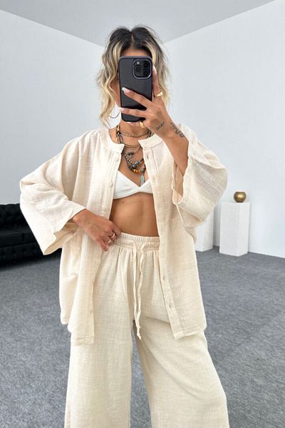 Laluvia طقم قميص وسروال