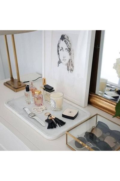 Sümeyra Marble Art Diamond - Marble Presentation Tray Decorative Tray 30*40cm "Single Piece Production"