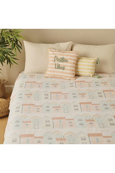 Bella Maison سانت تروبيز - 100% قطن مزدوج مطبوع بيكيه نعناع (200x220 سم)