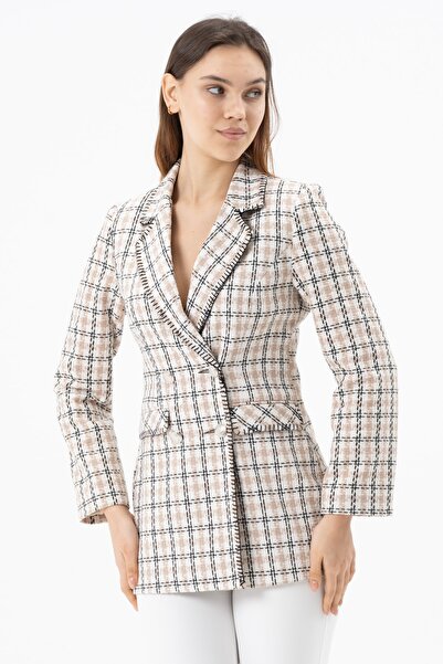 Shahiqa Süs Dikişli Tuvit Ceket