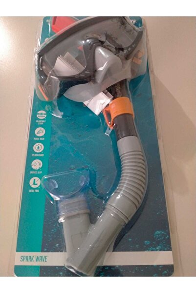 BESTWAY Turuncu-Siyah Şık Tasarımlı Yetişkin Şnorkel (Adult 14+ Snorkel)