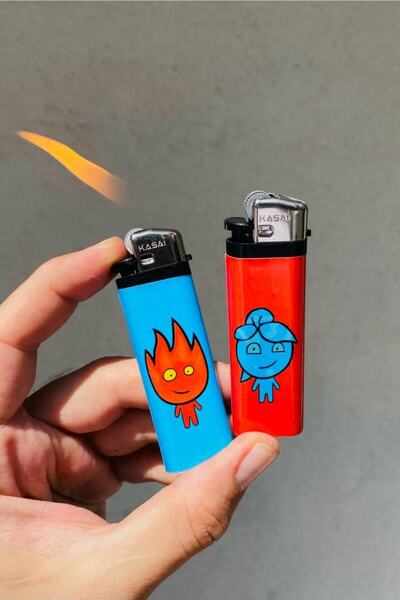 Namgo Ateş ve Su Full Kaplamalı Gazlı Çakmak 2 Adet