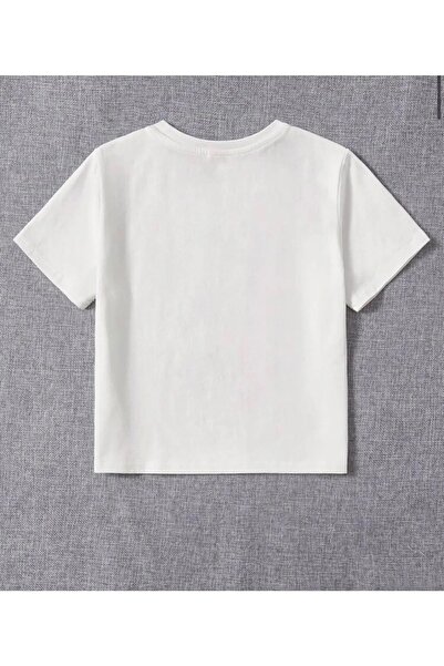 Machetta Übergroßes Kinder-T-Shirt aus Baumwolle mit Rundhalsausschnitt und buntem Gänseblümchen-Print