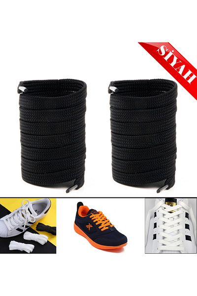 AiryFooT Shoelaces 120 Cm Flat Converse Black 1 Pair