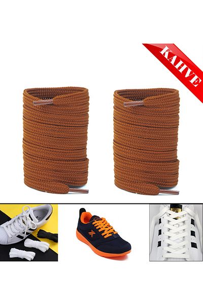 AiryFooT Shoelaces 120 Cm Flat Converse Brown 1 Pair