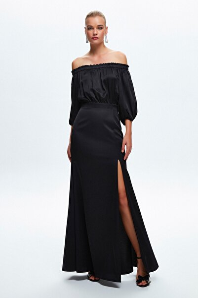 adL Night Zoom Off The Shoulder Uzun Elbise