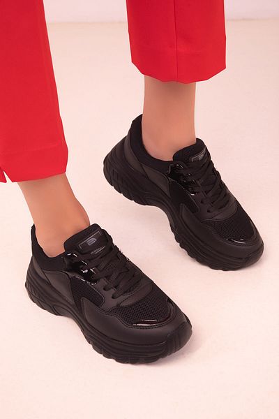 SOHO Black-Black Women's Sneakers 18146