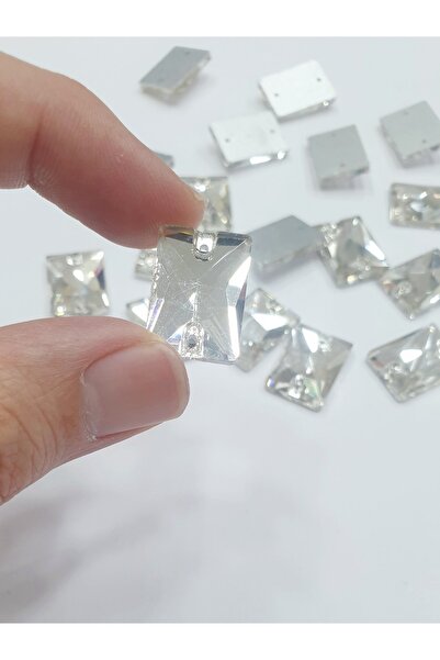 CRYSTALSHOP Κρυστάλλινη Πέτρα - Ορθογώνιο Κρύσταλλο 13*18mm (50 ΤΕΜ)