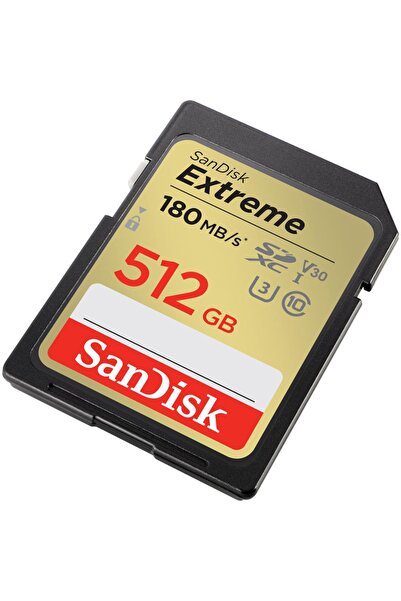 SanDisk Extreme 512GB 180MB/s SD UHS-I 4K UHD Hafıza Kartı SDSDXVV-512G-GNCIN