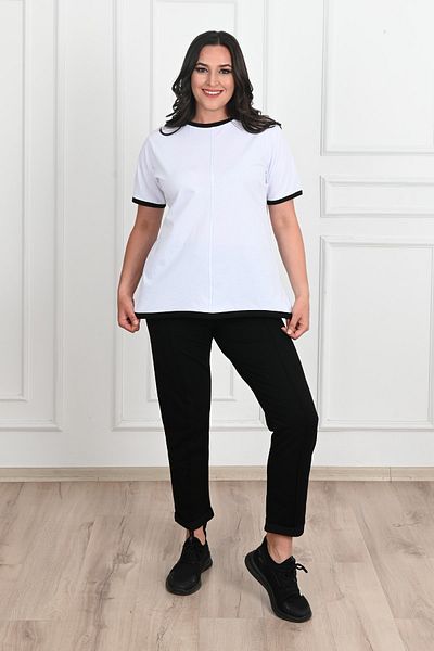 Koza Butik Γυναικείο Σετ Φούτερ με Λεπτομέρεια Πλάτης Plus Size 3804-23