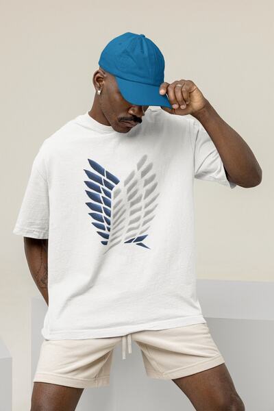 MAGORS Μπλουζάκι Unisex Attack On Titan Printed Oversize με λαιμόκοψη