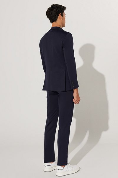 AC&Co / Altınyıldız Classics Men's Dark Navy Slim Fit Slim Fit Mono Collar Suit