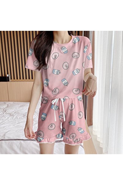 PEMBİŞ HOMEWEAR Σετ σορτς Aden Pink Donut Süpersoft