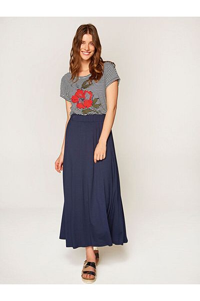 Navy blue skirts plus size clearance