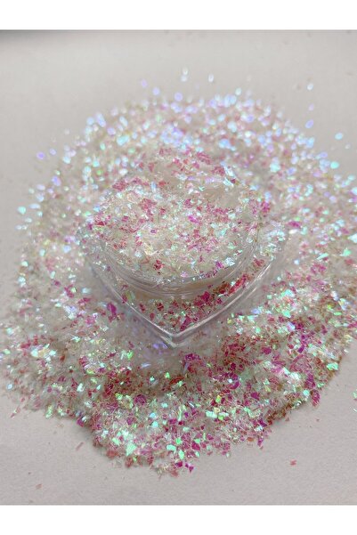 Sirius Hobi Epoksi Reçine Fine Pink Flakes Tırnak Makyaj Chunky Glitter 8 gr Hologramlı Sim 2x4gr