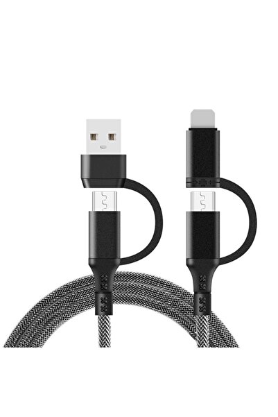 Ally 4in1 USB Type C 60W İPhone Uyumlu Hızlı Şarj PD Kablosu